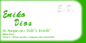 eniko dios business card
